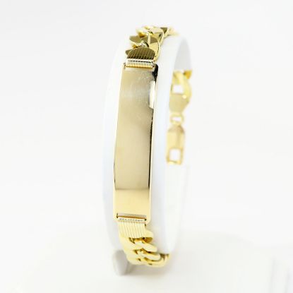 Picture of 14k Yellow Gold Curb Chain ID Bracelet