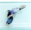 Picture of Swarovski - Retired 'Cubica' Blue seal brooch