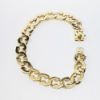 Picture of 14k Yellow Gold Fancy Link Curb Chain Bracelet 