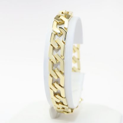 Picture of 14k Yellow Gold Fancy Link Curb Chain Bracelet