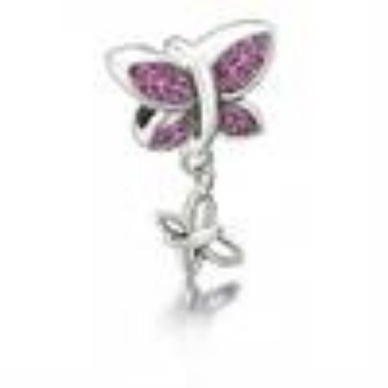 Picture of Chamilia - Come Fly With Me Sterling Silver Fuchsia Swarovski.