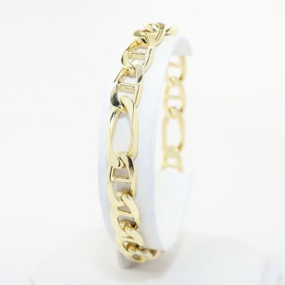 Picture of 10k Yellow Gold Figaro Chain Link Bracelet