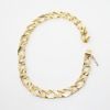 Picture of 14K Yellow Gold Fancy Link Textured Curb Chain Bracelet