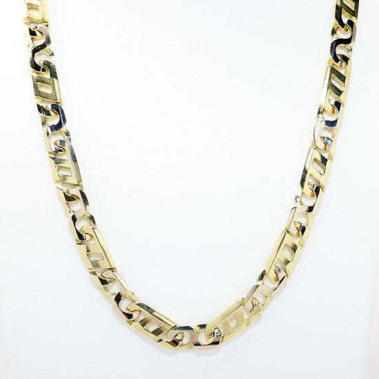 Picture of 22" 14k Yellow Gold Fancy Link/Mariner/Anchor Chain Necklace