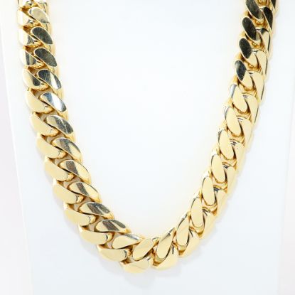Picture of 24" 10k Yellow Gold Cuban Link Chain Necklace