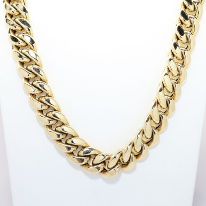 Picture of 29" 10k Yellow Gold Cuban Link Chain Necklace