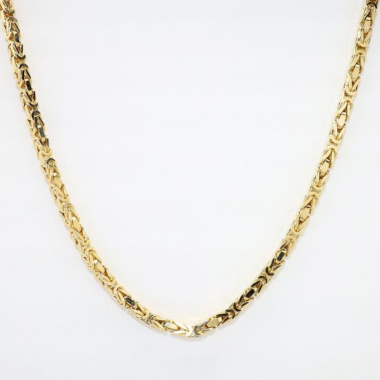 Picture of 22" 14k Yellow Gold Byzantine Chain Necklace