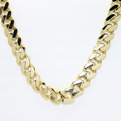 Picture of 20" 18k Yellow Gold Flat Curb Chain Necklace