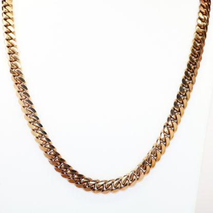 Picture of 26" 10k Rose Gold Cuban Link Chain Necklace