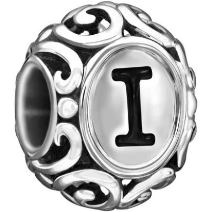 Picture of Chamilia - "I" Round With Black Enamel
