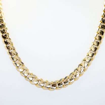 Picture of 22" 14k Yellow Gold Flat Curb Chain Necklace