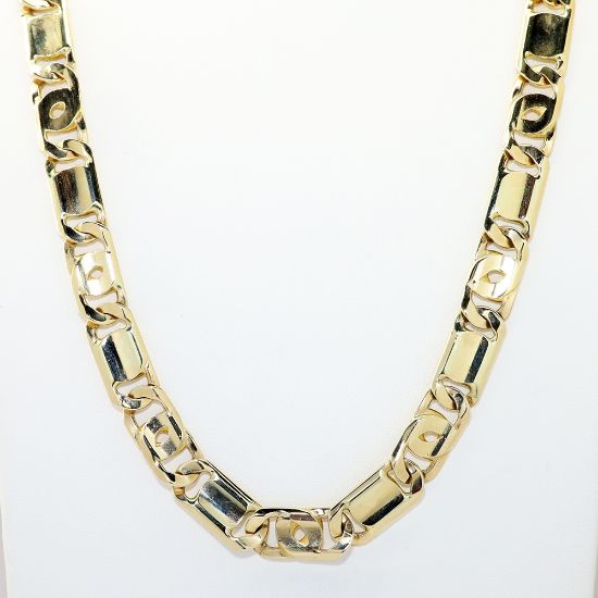 Picture of 24.5" 14k Yellow Gold Squared Gucci Link Chain Necklace