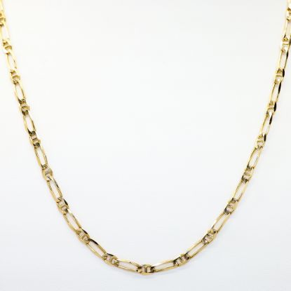 Picture of 20" 14k Yellow Gold Fancy Link Curb/Anchor Chain Necklace