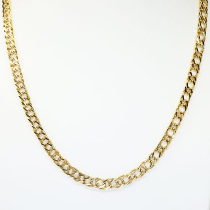 Picture of 20" 18k Yellow Gold Fancy Link Curb Chain Necklace