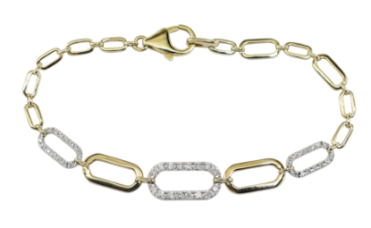 Picture of 14k Gold & Diamond Chain Bracelet