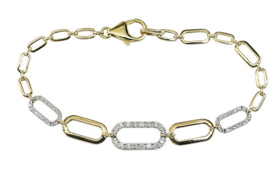 Picture of 14k Gold & Diamond Chain Bracelet