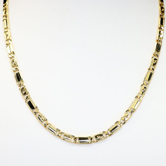 Picture of 18" 14k Yellow Gold Fancy Link Chain Necklace