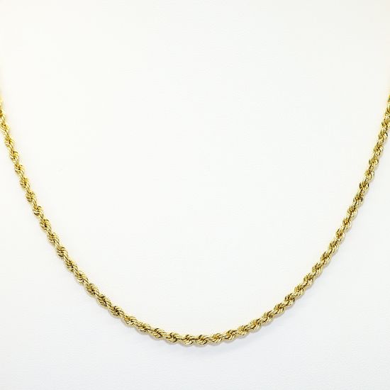 Picture of 30" 14k Yellow Gold Rope Chain Necklace