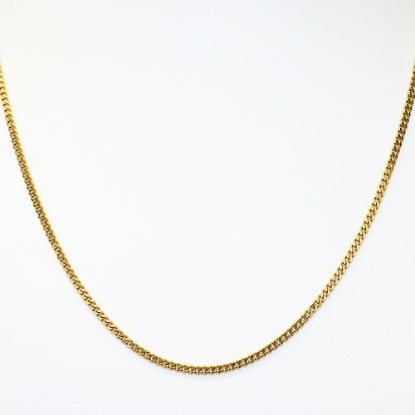 Picture of 18" 18k Yellow Gold Delicate Cuban Link Chain Necklace