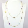 Picture of Multi Gemstone Station Necklace, 14k Yellow Gold