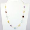 Picture of Multi-Gemstone Station Necklace, 14k Yellow Gold