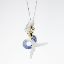 Picture of Diamond and Sapphire Mermaid Pendant, 14k Two-Tone Gold