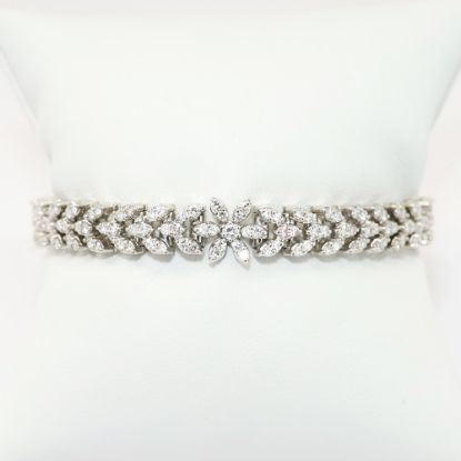 Picture of Vintage 4.85ct Diamond Bracelet, Signed Jabel, 18k White Gold