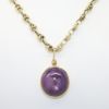 Picture of 14K Yellow Gold 67.54ct Cabochon Star Sapphire with 14K Gucci Style Link Chain