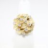 Picture of 14K Yellow Gold Domed Leaf Ring with .50ct Diamonds