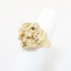 Picture of 14K Yellow Gold Domed Leaf Ring with .50ct Diamonds