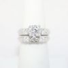 Picture of 14K White Gold Bridal Set with Diamond Solitaire & Diamond Band