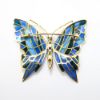 Picture of Cartier Two-Tone 18K Yellow Gold & Platinum Plique-à-Jour Butterfly Brooch