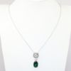 Picture of Custom 14k White Gold & 5.55ct Tourmaline & Diamond Pendant