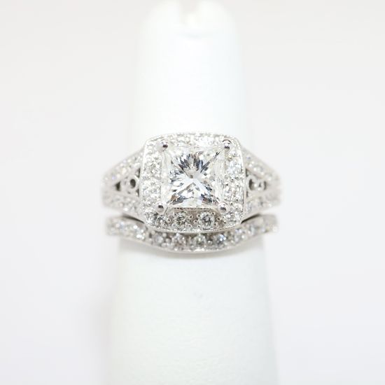 Picture of 14k White Gold and Diamond Ring Set