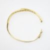 Picture of 14K Yellow Gold & 1.00ct Diamond Channel Set By-Pass Bangle Bracelet with 2 Safety Clasps