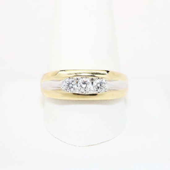 Picture of 14k Two-Tone Gold & .50ct Diamond Men's Band Ring