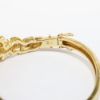 Picture of 14K Yellow Gold & Diamond Flower Bangle with 2 Safety Clasps & Locking Closure