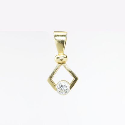 Picture of 14K Yellow Gold & .33ct Channel Set Diamond Pendant