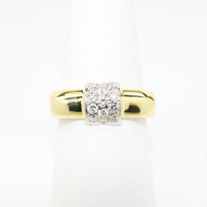 Picture of 18K Two-Tone Gold Ring with .50ct Diamond Cluster
