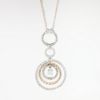 Picture of 14k Two-Tone & 1.00ct Diamond Circle Pendant with 15" Double Strand Chain