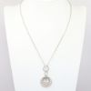 Picture of 14k Two-Tone & 1.00ct Diamond Circle Pendant with 15" Double Strand Chain