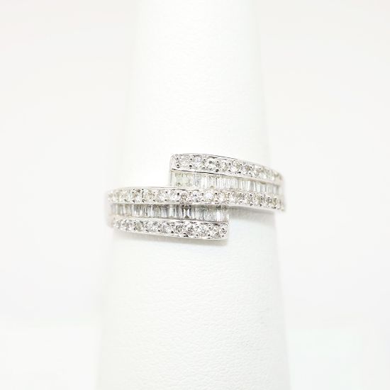 Picture of 18k White Gold & .66ct By-Pass Ring