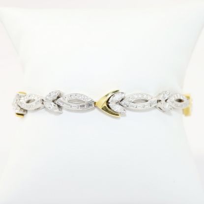 Picture of Platinum & 18k Yellow Gold & 4.00ct Diamond Bracelet