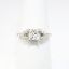 Picture of 14k White Gold & Platinum Square Brilliant Cut & Diamond Cluster Accent Engagement Ring