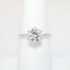 Picture of 14k White Gold & Round Brilliant Cut Diamond Solitaire Engagement Ring