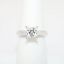 Picture of 14k White Gold & Square, Modified Brilliant Cut Solitaire Diamond Engagement Ring