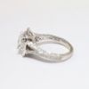 Picture of 14K White Gold, Square Brilliant Cut & Diamond Cluster Accent Engagement Ring