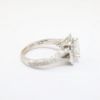 Picture of 14K White Gold, Square Brilliant Cut & Diamond Cluster Accent Engagement Ring