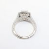 Picture of 14K White Gold, Square Brilliant Cut & Diamond Cluster Accent Engagement Ring