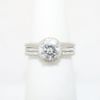 Picture of Platinum, Round Brilliant Cut & Pave Set Diamond Engagement Ring